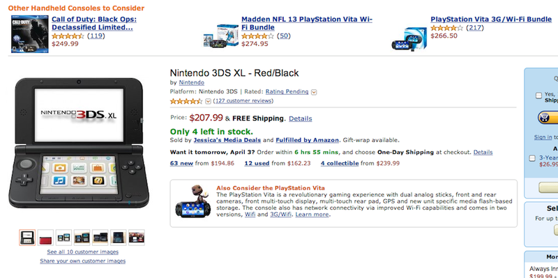 Illustration for article titled Oh Wow, Amazon Really Hates Nintendo Consoles